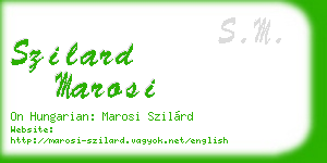 szilard marosi business card
